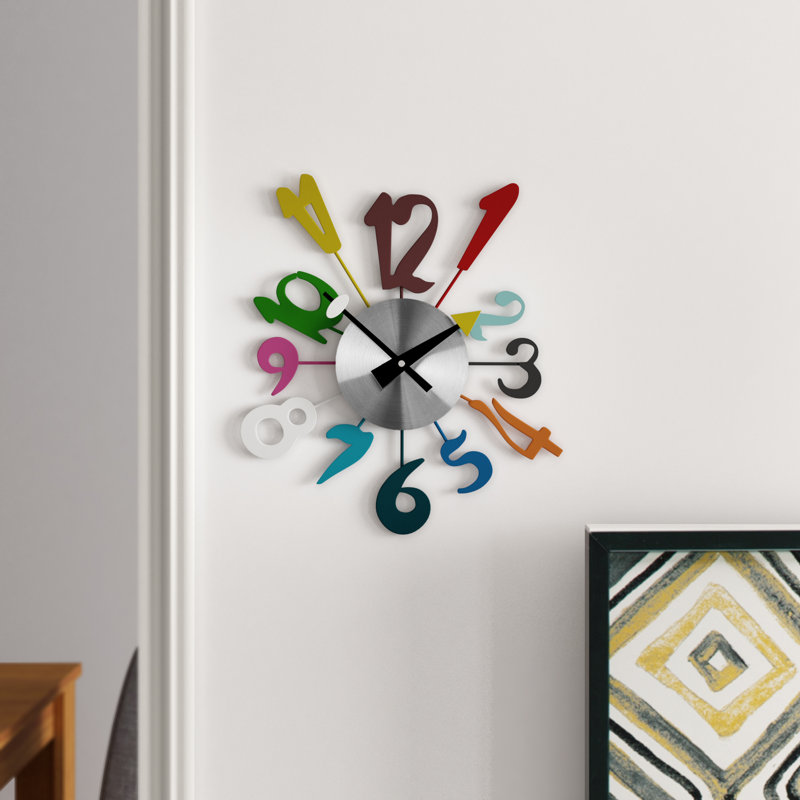All Home Funky Numbers Wall Clock & Reviews Wayfair.co.uk